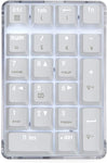 Mechanical Numeric Keypad GATERON Brown Switch Wired Gaming Keypad Crystal Case White Backlit 21 Keys Mini Numpad Portable Keypad Extended Layout White Magicforce by Qisan