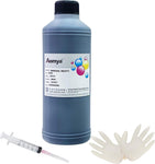 Aomya Black Ink Refill Kit 500ml Universal Dye Bulk Ink for Canon HP Epsn Brother Inkjet Printers Refillable Cartridge CISS CIS System (16.9 oz) with Syringe&Glove