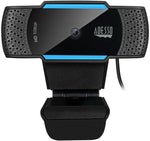 Adesso Cybertrack H5 1080p Hd USB Autofocus Webcam with Microphone, 1920 Pixels X 1080 Pixels, 2.1 Mpixels, Black