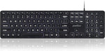 Perixx PERIBOARD-331 Wired Backlit USB Keyboard, Slim Design with Big Font Keys, White Illuminated LED, US English Layout