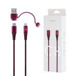 iPhone 13 12 Fast Charger Cable, Apple MFi Certified USB C to Lightning Cable USB C to USB A Adapter Anti Lost Clip 3.9ft Cable PD Power delivery Aluminum Cable for iPhone iPad AirPods Burgundy Red