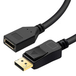 BolAAzuL Displayport 1.2 Extension Cable 2K/144Hz 4K/60Hz, Displayport Male to Displayport Female Cord DP Male to Female Extension Cord Cable 0.5M/1.6FT Not Support Oculus Rift s Valve Index