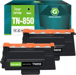 GREENBOX Compatible TN850 High Yield Toner Cartridge Replacement for Brother TN850 TN-850 TN820 TN-820 for DCP-L5500DN DCP-L5600DN MFC-L5700DW HL-L5000D MFC-L5800DW MFC-L5850DW Printer (2 Black)