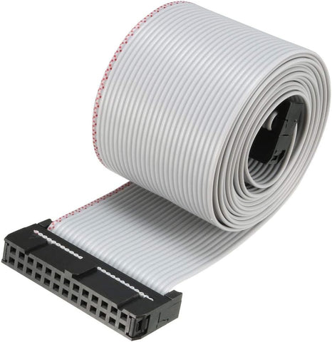 uxcell IDC Gray Wire Flat Ribbon Cable 26 Pins 128cm Length 2.54mm Pitch Type-B