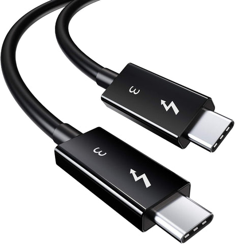 CABLETIME Thunderbolt 3 Cable 40Gpbs/100W/5A, USB C Cable Compatible with New MacBook Pro, ThinkPad Yoga, Alienware 17 and More (1.6FT/0.5M)