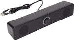 Zopsc-1 3.5mm Wired External Laptop Speakers Computer Speakers USB Powered Soundbar Volume Control for Desktop PC Laptop Tablet