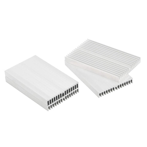 100x60x10mm Cooling Module, Aluminum Heat Radiator Heatsink Cooling Fan with 16pcs Fins for High Power Amplifier Transistor Semiconductor Devices, Pack of 4