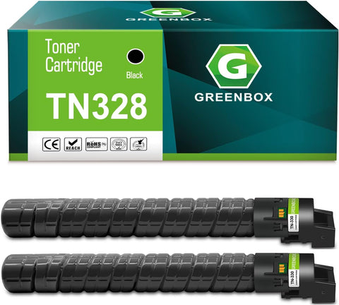 GREENBOX Compatible TN328 TN330 TN628 TN626 Toner Cartridge Replacement for Konica TN328 TN-328 for Minolta Bizhub C300i C360i C250i C7130i Printer (2 Pack)