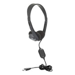 Egghead EGG-IAG-1000USB-20-SO-PK Stereo School Headphones W/USB Plug, Black (Pack of 20)