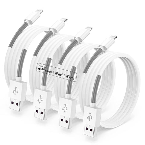 iPhone Cable 3ft, 4Pack [Apple MFi Certified] Lightning Cable 3 Foot Fast Charging Cord iPhone Charger 3 feet USB Cable Compatible with iPhone 14/13/12/11 Pro Max/Mini/XS MAX/XR/X/8/7/Plus/6 and More