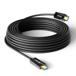 HDMI Cable 100ft, 4K Fiber Optic hdmi 2.0 Cable 4K 60Hz 18Gbps Supports HDR10 ARC HDCP2.2, Compatible with PS4 Xbox Laptop Apple TV Switch Roku Projector, in Wall CL3 Rated. (100ft, Black)