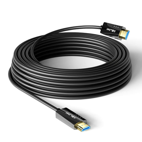 4K hdmi Cable 50ft, Fiber Optic hdmi Cable 2.0 4K60Hz 18Gbps Supports HDR10 ARC HDCP2.2, Compatible with PS4 Xbox Laptop Apple TV Switch Roku Projector, in Wall CL3 Rated.