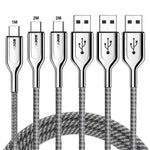 SOEKAVIA USB2.0 to USB C Cable, USB Type C Fast Charging Cord 3 Pack 3.2FT+6.5FT+6.5Ft, Nylon Braided USB A to USB C Cord Compatible with Samsung, LG, Google Pixel and Other USB C Devices