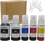 BJ-INK Compatible Refill Ink Bottle Replacements for Canon GI 20 GI-20 Pigment Work for Canon PIXMA G6020 G7020 G5020 MegaTank Printers