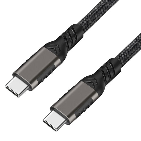 Elfesoul USB C to USB C Cable 3.3ft, USB C 3.2 Gen 2 Cable 20Gbps Data Transfer USB C Cable 100W PD Fast Charging Cable for MacBook Pro, iPad Pro, Galaxy S22, Nylon Braided, Black.