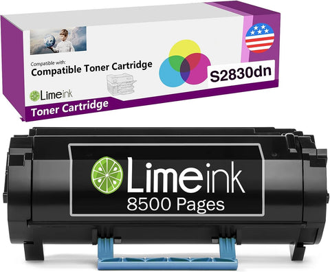 Limeink Compatible Toner Cartridge Replacement for Dell S2830dn Toner Cartridge Extra High Yield Laser Toner (8500 Pages) S2830 2830 dn 2830dn Smart Series Printer Ink 1 Black