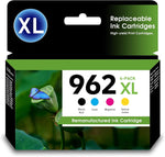 962XL Ink Cartridges Combo Pack Replacement for hp 962 XL hp962 XL for OfficeJet Pro 9015 9015e 9010 9025 9025e 9020Printer(4 Packs B/C/M/Y)