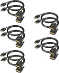 DisplayPort to DVI Cable 6ft 10-Pack, UVOOI DP Display Port to DVI-D Cable Male to Male Cord Compatible with Computer, PC, Monitor, TV, Projector and More