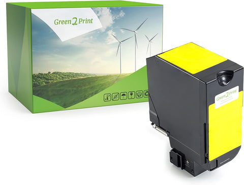 Green2Print Toner Yellow 3000 Pages Replaces Lexmark 74C10Y0 Toner Cartridge for Lexmark CX725DE, CX725DHE, CX725DTHE, CX725, CS720DE, CS720DTE, CS720, CS725DE, CS725DTE, CS725