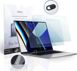 Homy Anti-Blue Light Screen Protector [2-Pack] for New MacBook Pro 16.2 inch Film 2021-2023. Bonus: Ultra-Thin Keyboard Skin, Web Camera Lens Cover. Premium Eyes Protection for A2485 A2780 with M1, M2 Pro, Max.