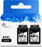 Ubinki 64XL Black Ink Cartridge for HP Ink 64 XL HP64 HP64XL Cartridges for HP Envy 7855 7155 7858 7800 7955e 7255e 7900e 6200 62226252 6255 7830 7864 7120 6222 Tango x Terra Printers (2-Pack)