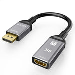 CHENLENIC DisplayPort 1.4 to HDMI 2.1 Ultra HD 8K Male to Female Cable 0.25m Converter 8K@60Hz 4K@120Hz Directional Compatible with DisplayPort PC and HDMI Displays Tvs