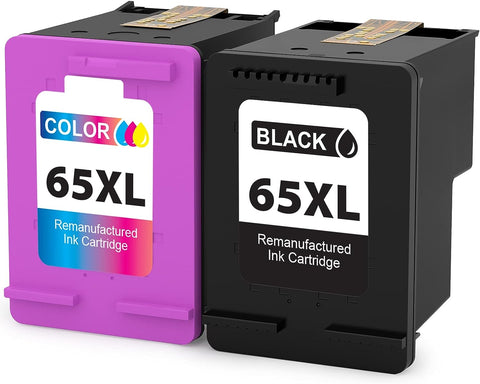 65XL Ink High Yield 65 Ink Cartridges Compatible with HP Envy 5055 5052 5058 DeskJet 2655 3720 3722 3723 3752 3758 2652 2624 HP Deskjet 3755 Ink Cartridges Black and Color