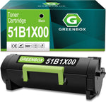 GREENBOX Remanufacture 51B1X00 Toner Replacement for Lexmark 51B1X00 51B0XA0 Black Toner for Lexmark MS517dn MS617dn MX517de MX617de Printer (1 Pack)