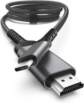 nonda USB C to HDMI Cable?4K 60Hz? 6.6ft, Type C to HDMI 2.0 Cable [Thunderbolt 3 to HDMI] for MacBook Pro 2020/2019, MacBook Air/iPad Pro 2020, Surface Book 2, Galaxy S20, and Other Type-C Devices