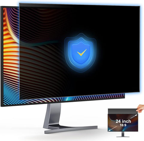 JEAPKA 24 Inch Monitor Privacy Screen for 16:9-1 Pack Privacy Screen for Computer Monitor - Computer Privacy Screen Shield for Data Confidentiality Anti-Glare Anti Blue Light Privacy Protector
