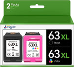 63xl Black and Color Ink Cartridge Combo Pack Replacement for HP Ink 63 XL Work with Officejet 3830 4650 4652 4655 5200 5252 5255 5258 Envy 4520 4512 Deskjet 1112 2132 3630 3632(1 Black 1 Tri-Color)