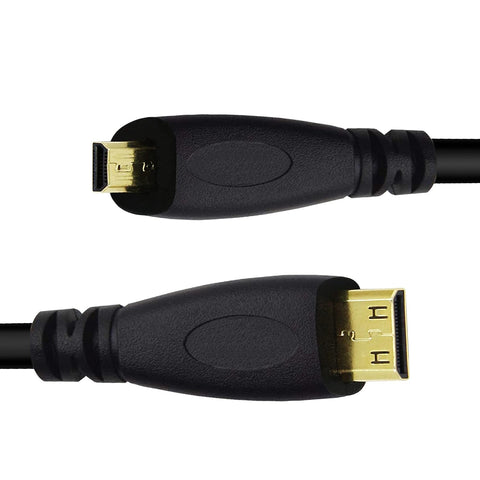 GINTOOYUN Micro HDMI Male to Mini HDMI Male Connector Cable,High Speed Type D to Type C Extension Cable