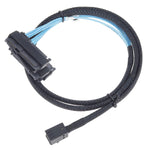 EDIMS Mini SAS to SAS Cable Breakout Internal Fan-Out HD SFF-8643 to SFF-8482 29Pin with Sata Power for Raid Controller to HDD 1M Length