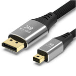 Anehmeta 8K 4K Mini displayport to displayport Cable 8K@60Hz 4K@144Hz Mini dp to dp Aluminum Shell Compatible with iMac, MacBook Air/Pro, Surface Pro and More 3m