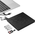 BPAKDU External DVD CD Drive Type-c USB3.0 CD Player, 6 in 1 New DVD Burner, Plug and Play,Ultra Slim, for Mac, PC Windows 11/10/8/7 Linux OS