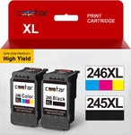 CSSTAR Compatible 246XL 245XL Ink Cartridges Replacement for Canon Ink Cartridges 245 and 246 Use in mx490 MG3020 MG3022 MG3029 MG2522 2 MG2420 TR4520 TR4522 MX492 TS3122 Printer (1 Black,1 Color)