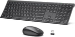 iClever DK03 Bluetooth Keyboard and Mouse, Rechargeable Dual-Mode (Bluetooth 4.2 + 2.4G) Wireless Keyboard and Mouse Combo, Ultra-Slim Multi-Device Keyboard for Mac, iPad, Apple, Android, Windows