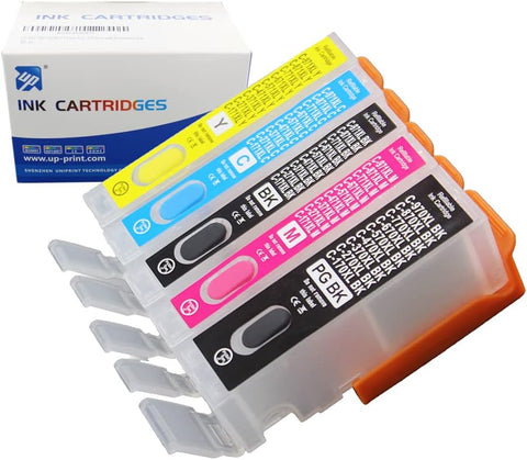 UPink 5 Colors PGI-270 CLI-271 Empty refillable Ink Cartridge Compatible for MG5720 MG5721 MG5722 MG6820 MG6821 MG6822 TS6020 TS5020 Printer