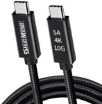 USB C Cable 3.3ft, [4k@60Hz 10Gbps 100W 5A] 3.1/3.2 Gen 2 Cable, USB Type C Video Monitor Cable, for MacBook Pro/Air, iPad Pro, Samsung, Google Pixel, LG, Switch, 4K/5K Displays, Hard Drives