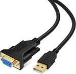 CableCreation USB to RS232 Serial Adapter (FTDI Chip), 10 Feet USB to DB9 Female Converter Cable for Windows 10, 8.1, 8, 7, Vista, XP, 2000, Linux and Mac OS X, macOS, 3 Meters/Black