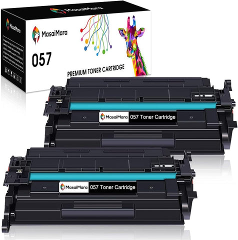 MasaiMara Compatible Toner Cartridge 057 Replacement for Canon 057 Cartridge 057 057H Toner for Canon ImageCLASS LBP226dw LBP227dw LBP228dw MF445dw MF448dw MF449dw MF445 – with Chip (Black, 2-Pack)