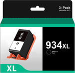 934 and 935 Ink Cartridges Combo Pack Compatible for HP 934XL 935XL Work with HP Officejet Pro 6830 6230 6835 6812 6815 6820 6220 6800 (3 Black) 3 Pack