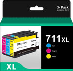 711XL Ink Cartridge Replacement for HP 711XL 711 XL 711 Ink to Use with HP DesignJet T120 T130 T520 T125 T530 T525 24In T525 36In T530 24In (Cyan, Magenta, Yellow) 3-Pack