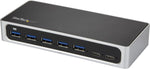 StarTech.com 7 Port USB C Hub with Fast Charge Port - USB-C to 5X USB-A 2X USB-C (USB 3.0 SuperSpeed 5Gbps) - Self Powered USB 3.1 Gen 1 Type-C Hub w/Power Adapter - Desktop/Laptop Hub (HB30C5A2CSC)