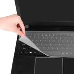 Universal Keyboard Cover for 15.6"-17.3" Laptop Notebook with Numeric Keypad Keyboard (Width 14.4" x Height 5.3"), Ultra Thin Silicone Waterproof Keyboard Protector Skin -Clear