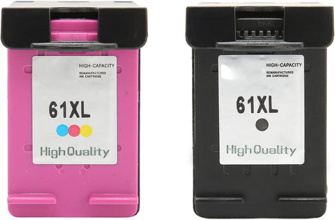 Ink Cartridges Replacement for HP 61XL, Black/Color Print Cartridges for Envy for OfficeJet for DeskJet, Easy to Install, Compatible with Most of Printers for Envy for OfficeJet for(H 61XLC Color)