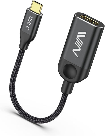 IVIIN USB C to HDMI Adapter 4K, Type-C to HDMI Adapter for Thunderbolt 3,Portable High-Speed USB C Adapter,Compatible with MacBook Pro/Air,Surface Book,Pixelbook,Dell,Samsung Galaxy-Black