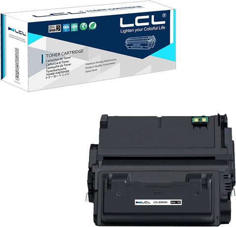 LCL Compatible Toner Cartridge Replacement for HP 45A Q5945A 4345 MFP 4345x MFP 4345xm MFP 4345xs MFP (1-Pack Black)