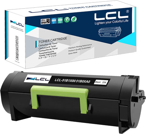 LCL Compatible Toner Cartridge Replacement for Lexmark 51B1X00 51B0XA0 MS517 MS517DN MS617 MS617DN MX517 MX517DE MX617 MX617DE (1-Pack Black)