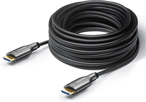 EVAIO Fiber Optic HDMI Cable 30 Feet, HDMI 2.0, 18Gbps, Supports 4K@ 60Hz, 4:4:4/4:2:2/4:2:0, HDR10, Dolby Vision, HDCP2.2, ARC,3D,Slim and Flexible